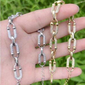 Link bracelet 18k gold plated